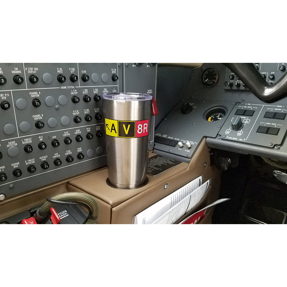 AV8R Taxiway Sign Tumbler - 20oz Stainless Steel