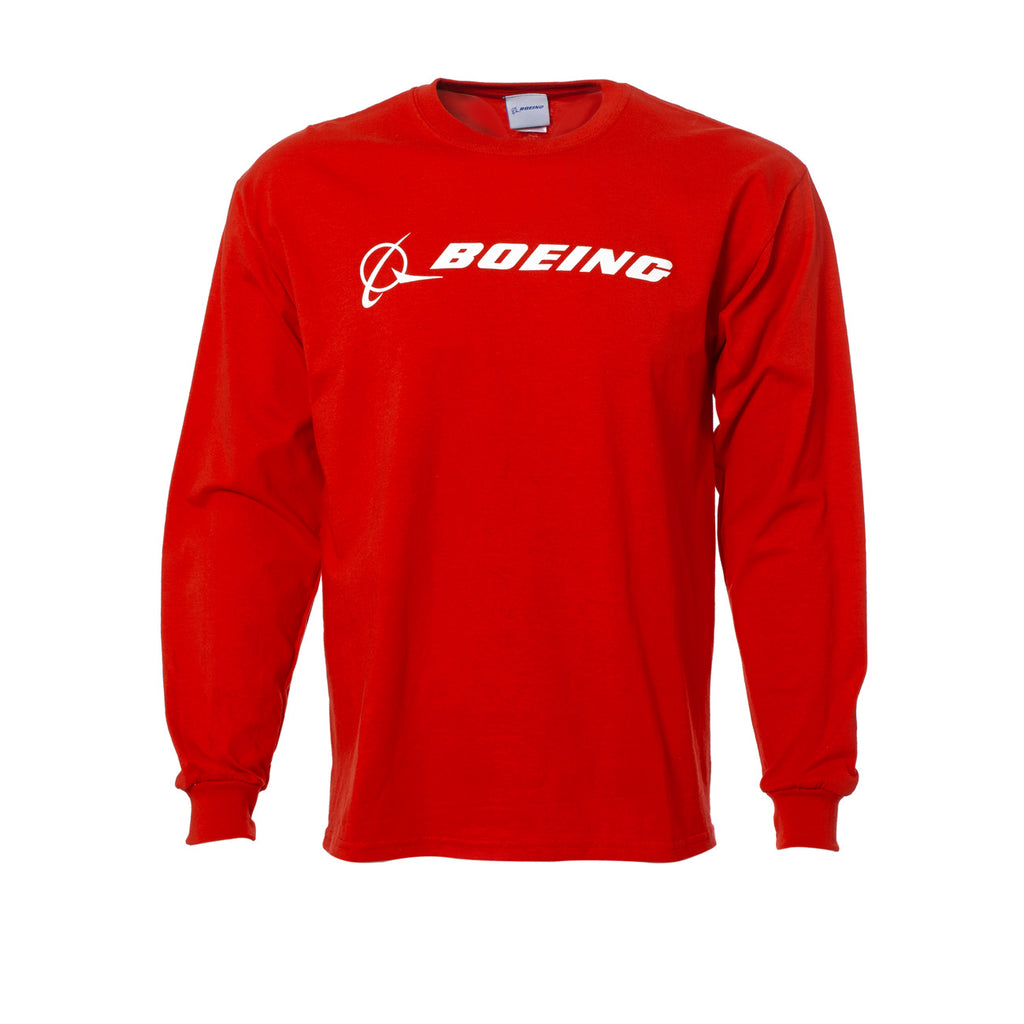 Boeing Signature T-Shirt Long Sleeve - Red