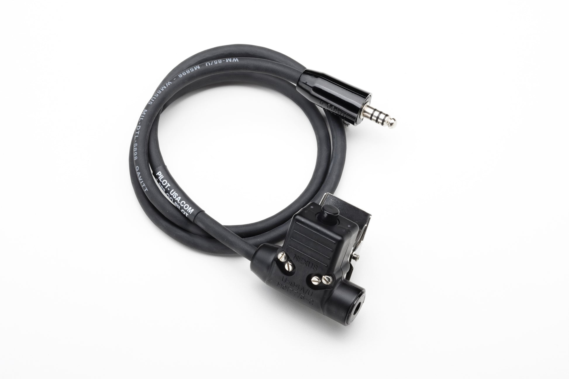 Pilot Communications - Helicopter Ground Crew Extension Cable W/PTT  (3 ft)
