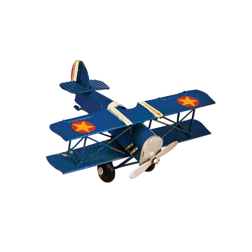 Vintage Airplane Ornament - Blue
