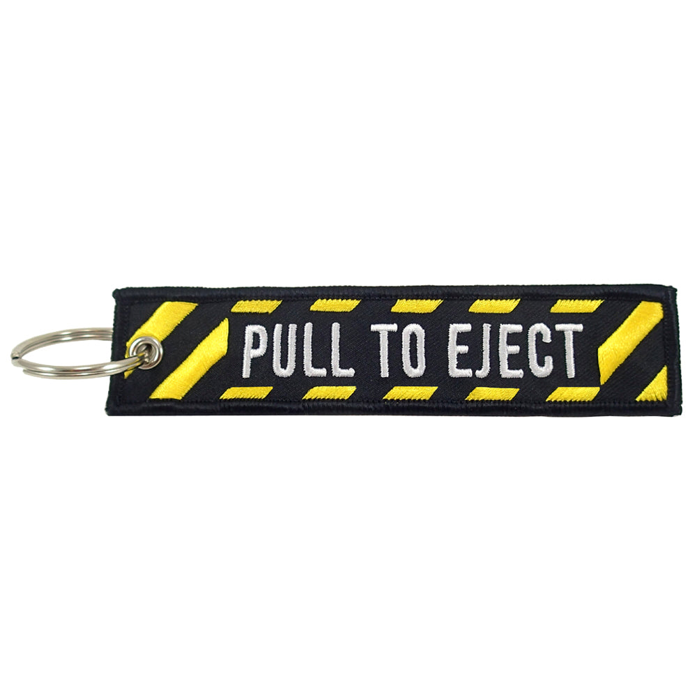 Embroidered Pull to Eject Keychain