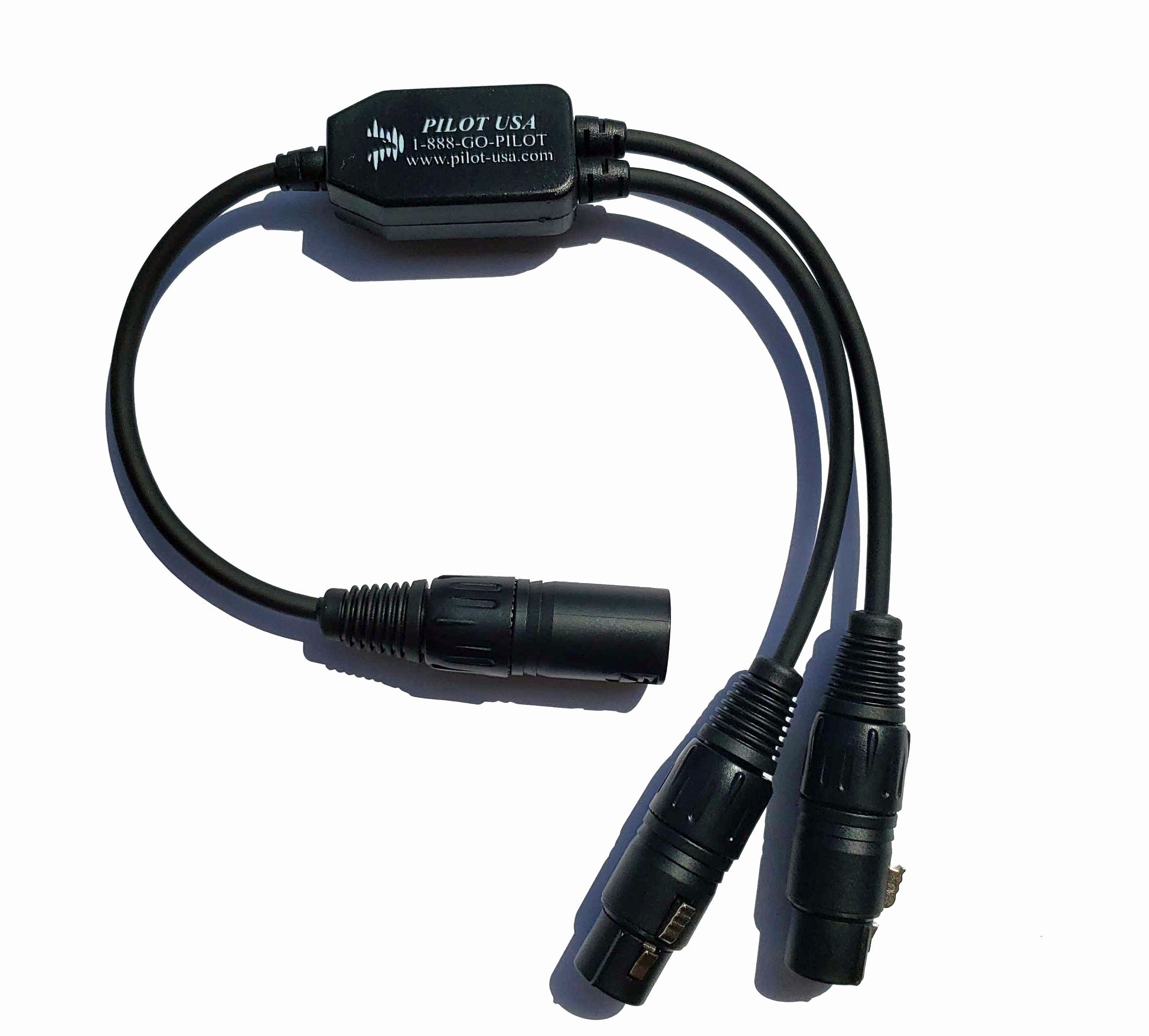 Pilot Communications - Dual XLR (5 Pin) Headset Adapter (XLR Splitter)
