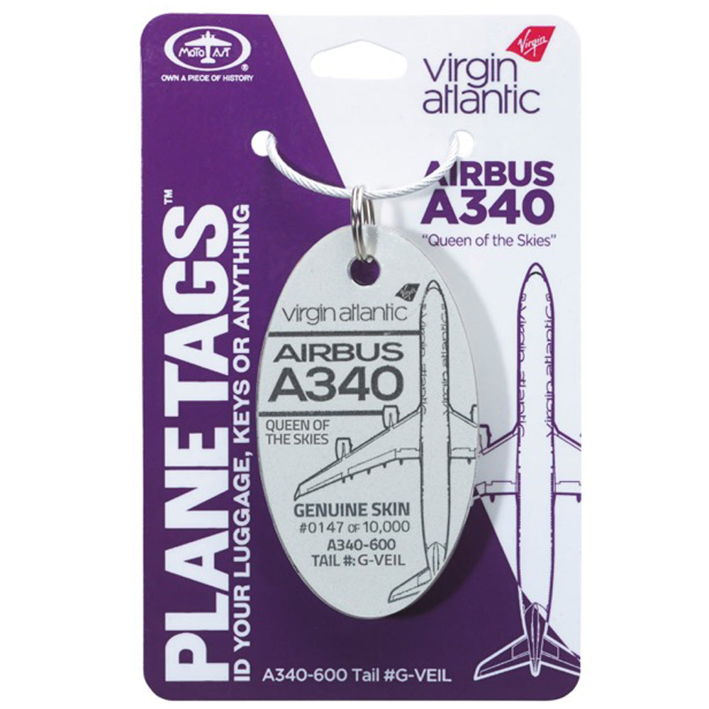 Planetags - Virgin A340 - Queen of the Skies - White