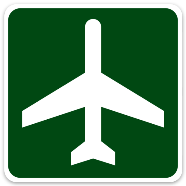 Airport Ahead Sticker