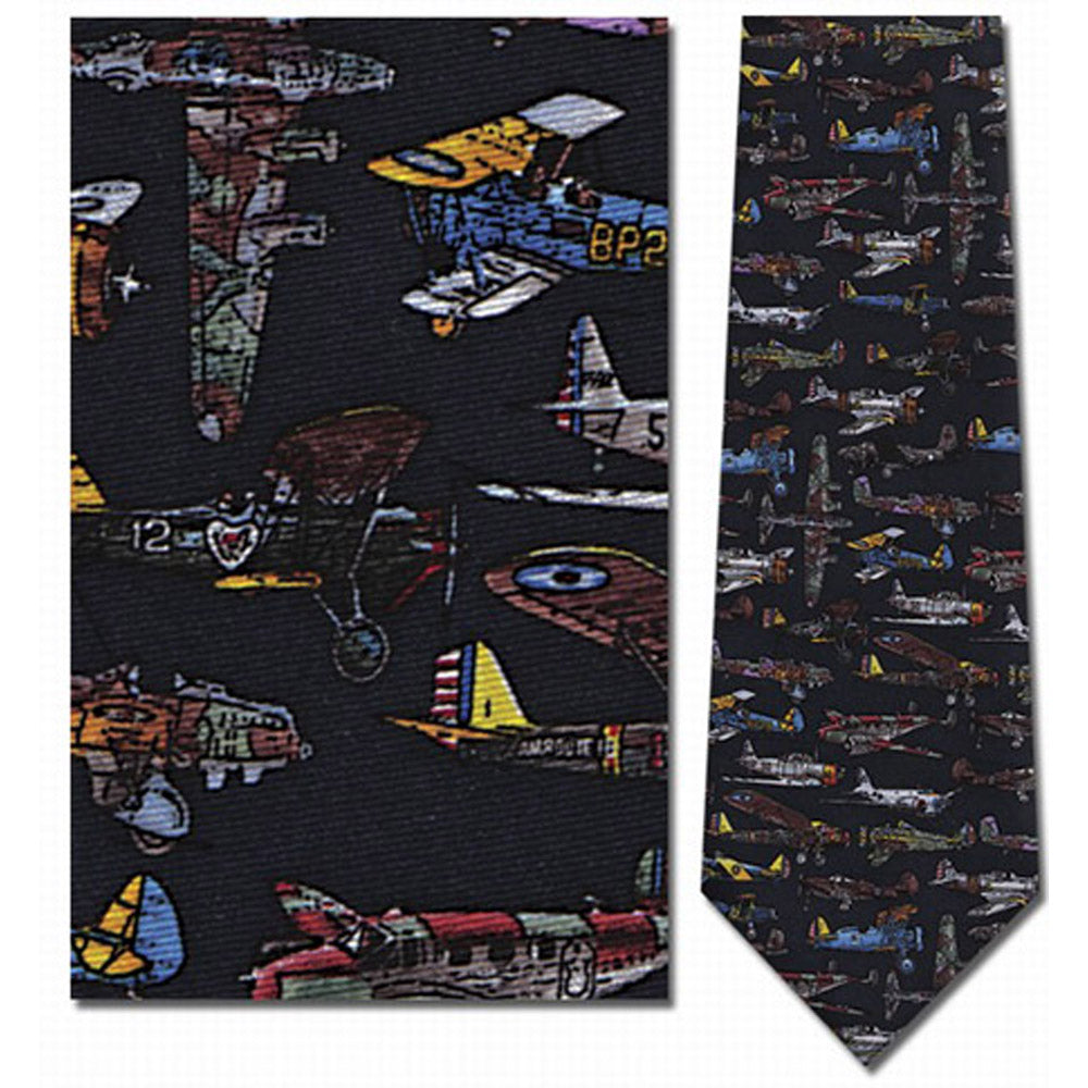 Museum Artifacts - World War I & II Airplanes - All Silk Tie