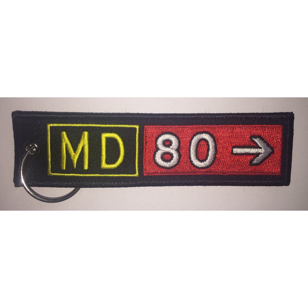 Embroidered Classic MD-80 Keychain