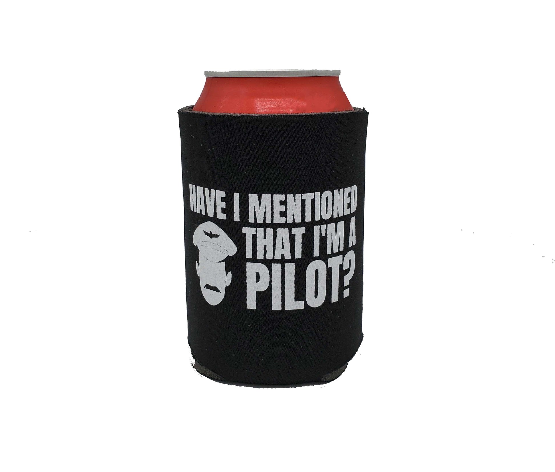 Have I Mentioned that I'm a Pilot? Can Cooler - Black