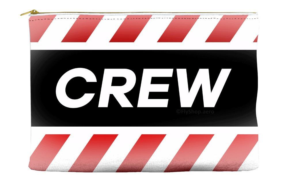 Red and White Striped Crew Zipper Pouch