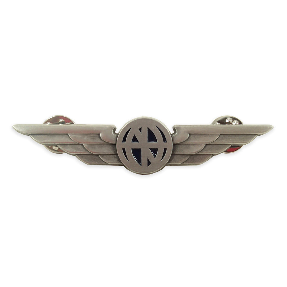 Universal Aviator Lapel Pilot Wings Pin - Silver
