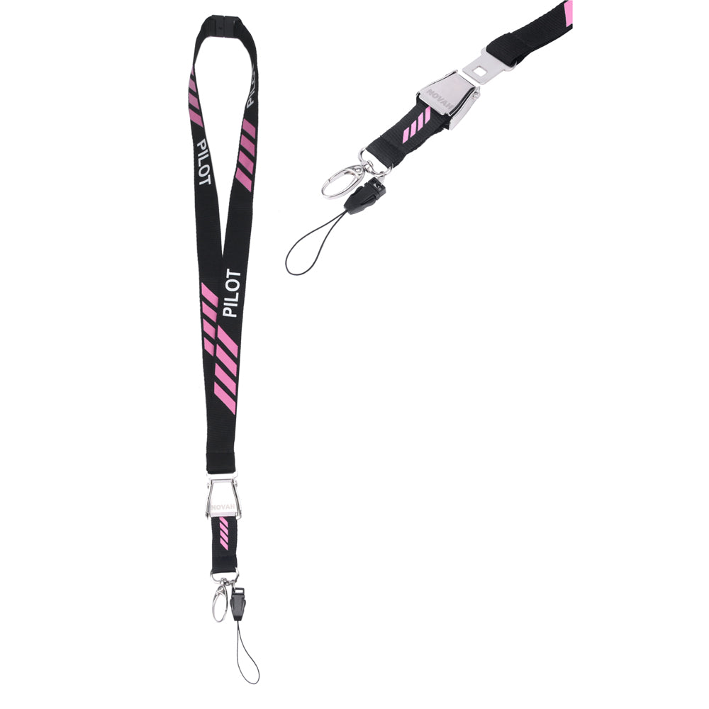 Novah Pink 4 Stripe - Lanyard