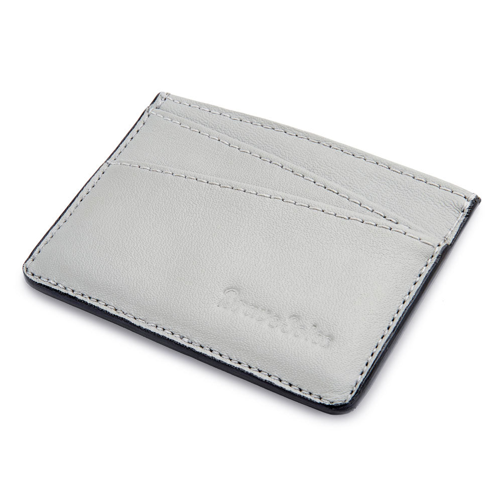 Upcycled Plane Seat Leather Cardholder Wallet - Gray