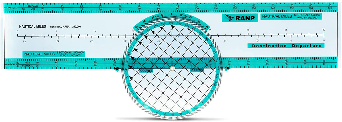 Destination Departure Rotating Azimuth Navigation Plotter
