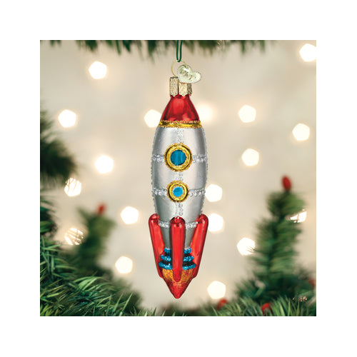 Old World Christmas Toy Rocket Ship Ornament