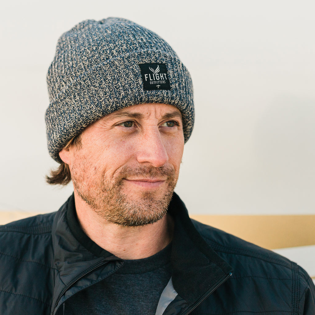 Flight Outfitters Grey & Navy Beanie