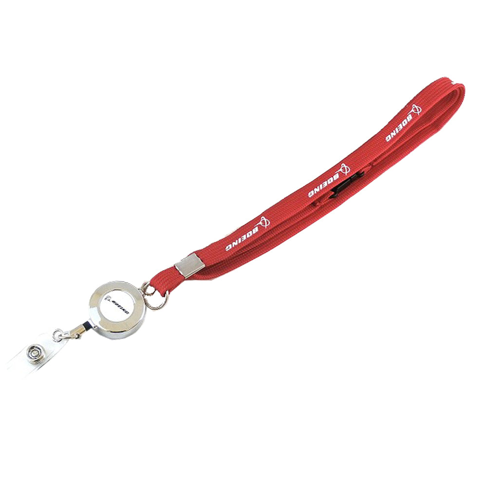 Red Boeing Retractable Lanyard