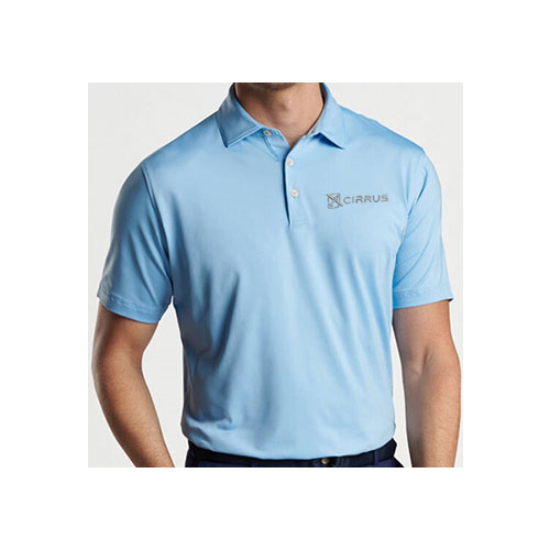 CIRRUS MEN'S Peter Millar Solid Performance Polo Light Blue - Medium