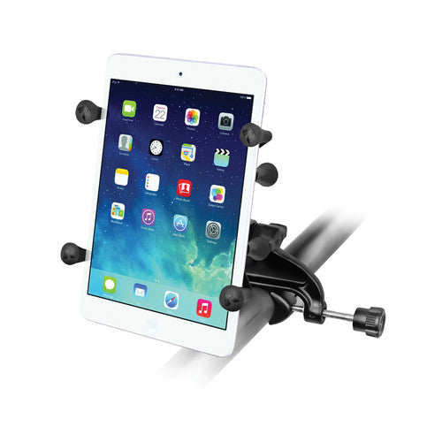 RAM Yoke Clamp Mount with Universal X-Grip® Cradle with 1 Ball for 7 Tablets