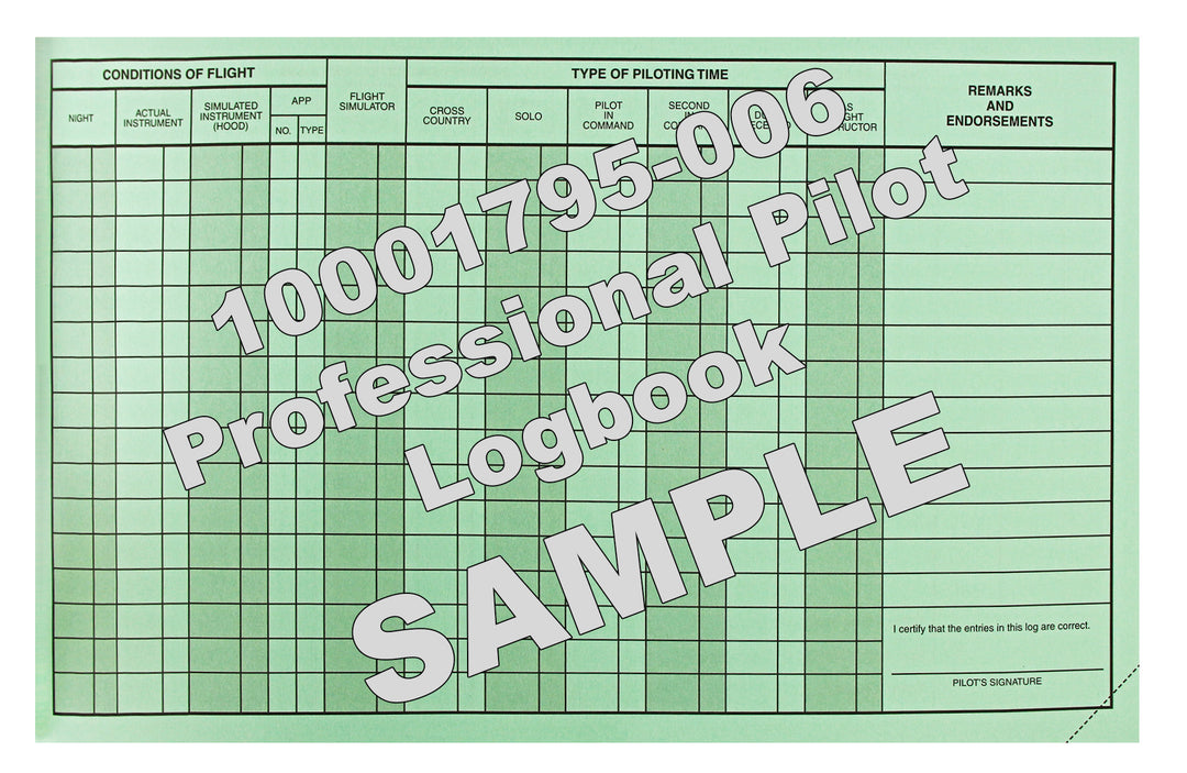 Jeppesen Professional Pilot Logbook