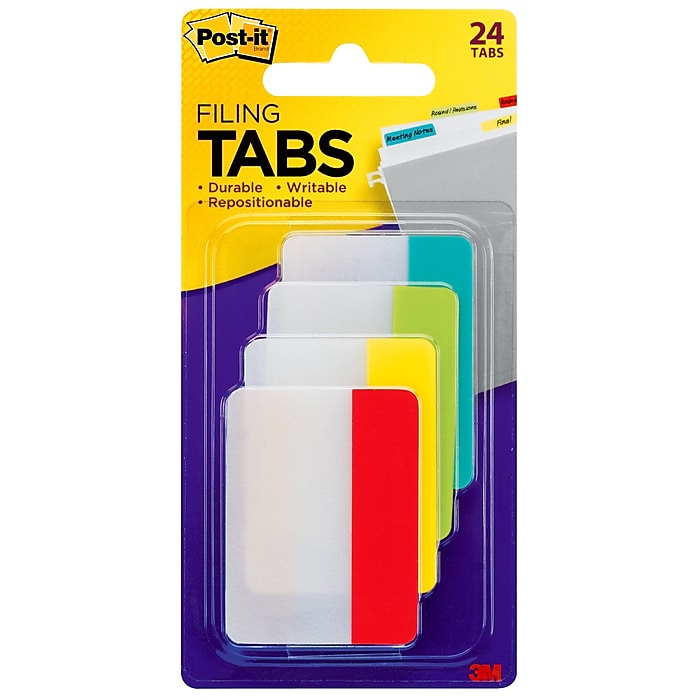 Post-it Durable Tabs Write-on tabs 24 pk