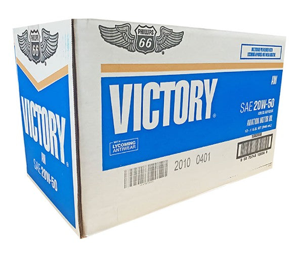 Phillips 66 Victory® AW 20W-50 Aviation Oil | 12-Quart Case