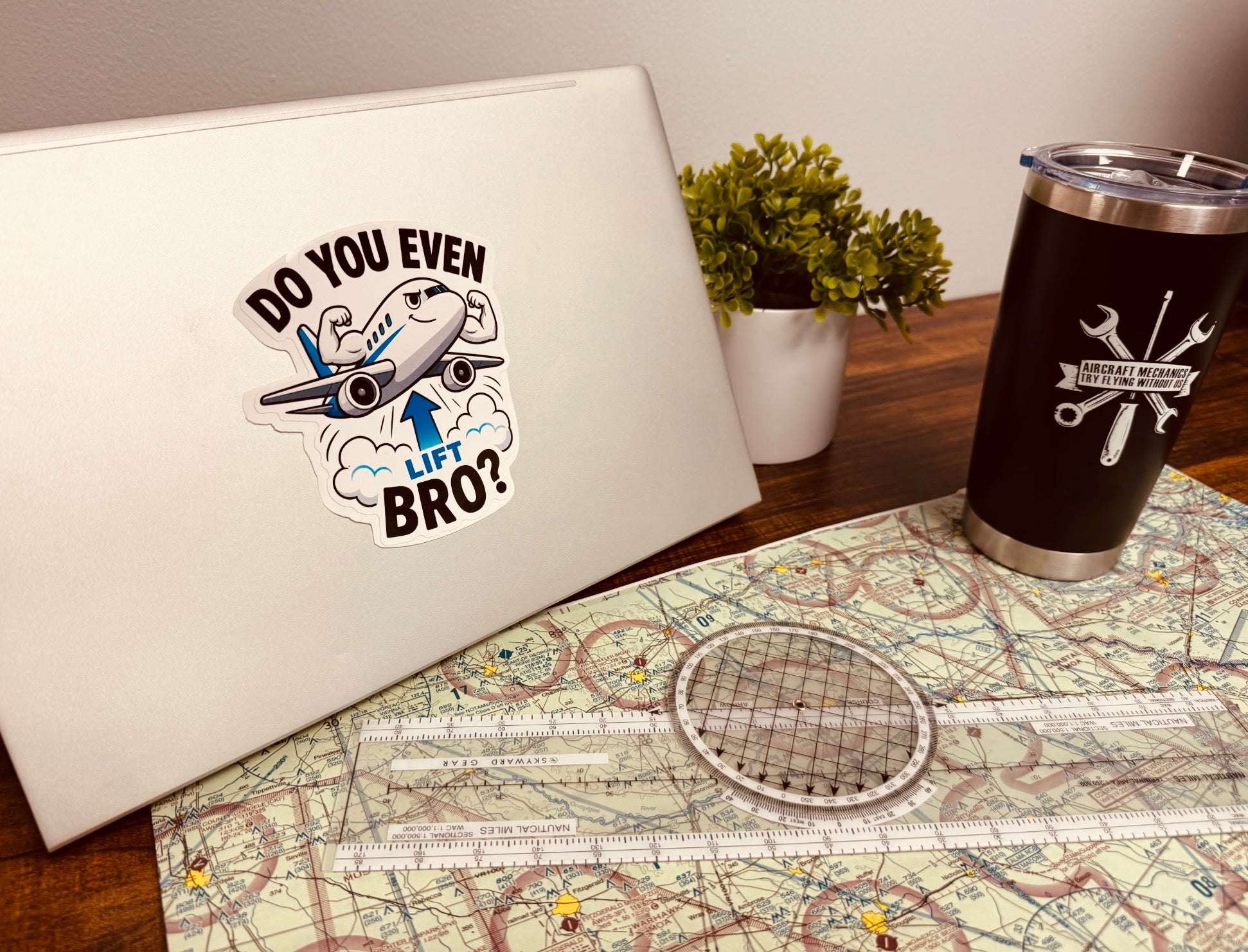 Do You Even Lift Bro? Airplane Lift Sticker