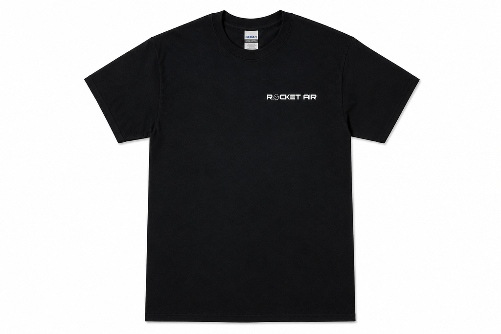 Rocket Air Logo T-Shirt | Gildan Ultra Cotton (Black)