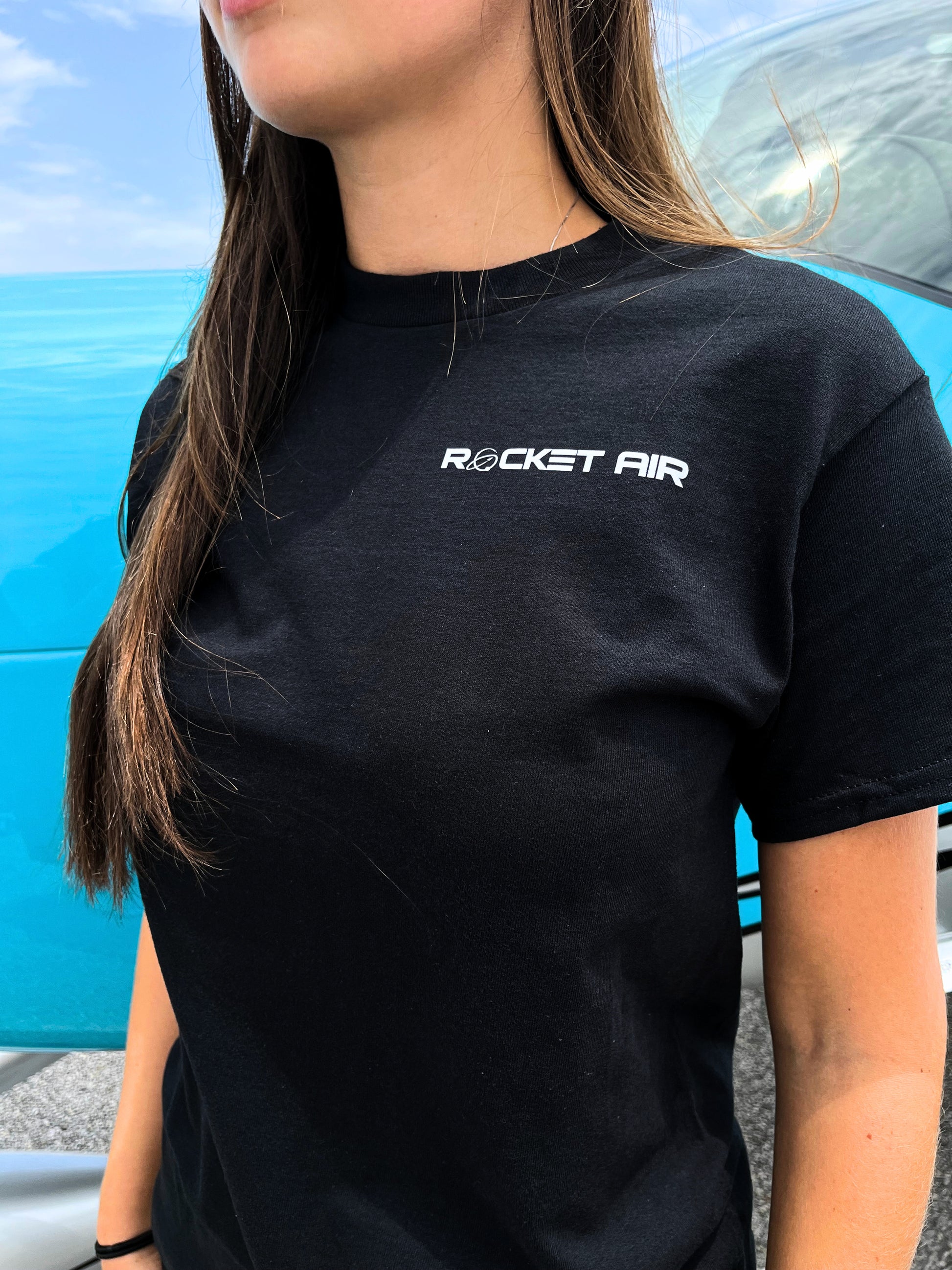 Rocket Air Logo T-Shirt | Gildan Ultra Cotton (Black)