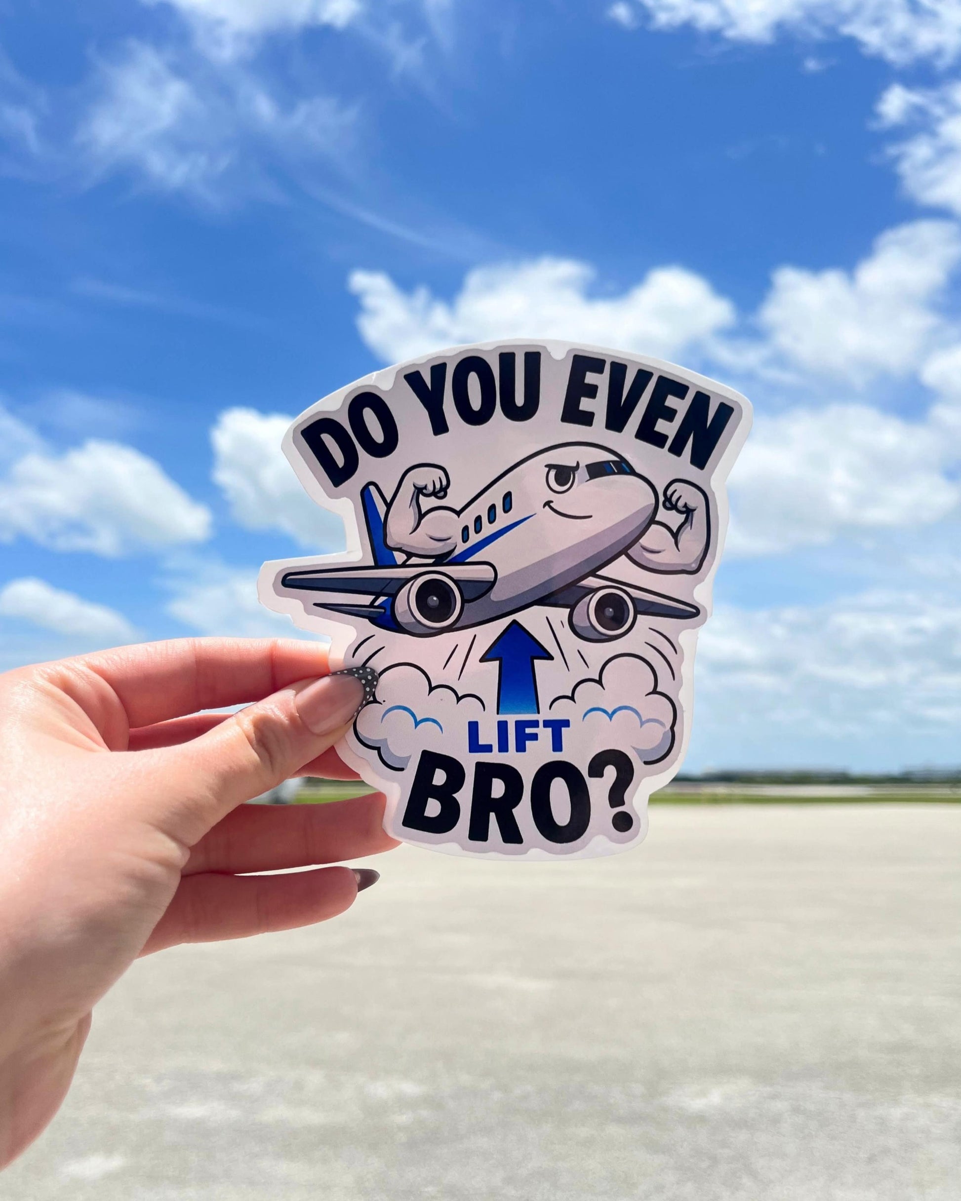 Do You Even Lift Bro? Airplane Lift Sticker