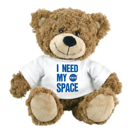I Need My Space - NASA - Plush Bear Toy - Mocha Color