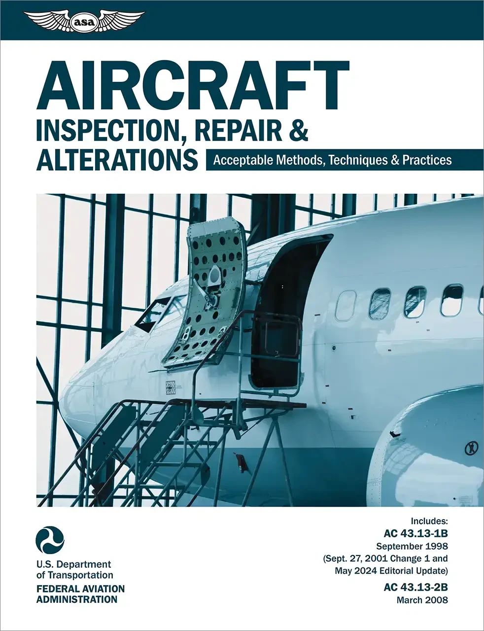 ASA Aircraft Inspection, Repair & Alterations (Softcover) | ASA-AC43.13-2025
