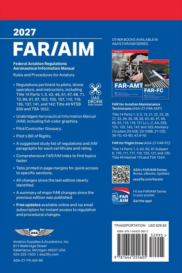 ASA 2027 FAR/AIM Book (Softcover)  | ASA-27-FR-AM-BK