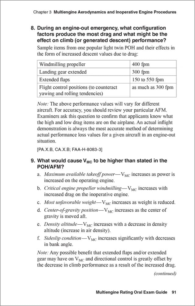 ASA Multiengine Rating Oral Exam Guide, Tenth Edition (Softcover) | ASA-OEG-ME10
