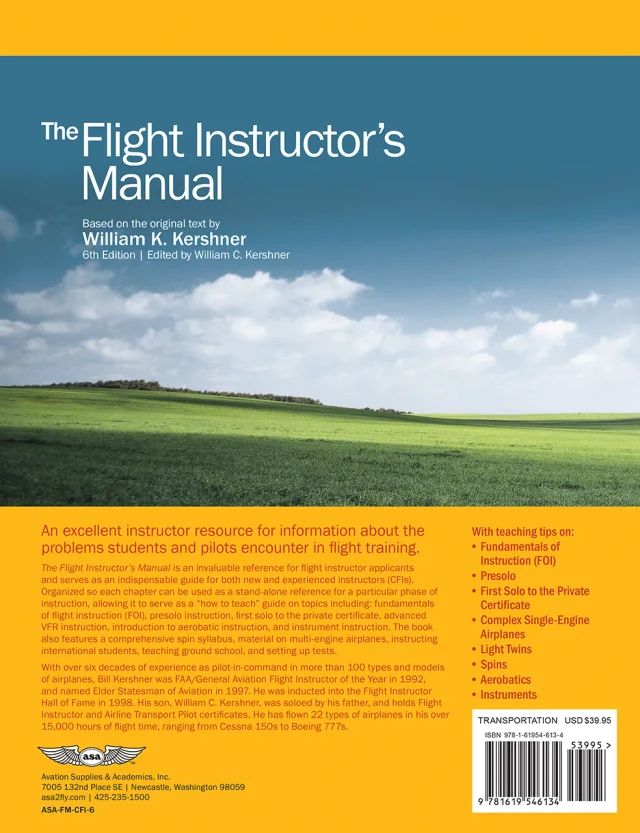 ASA The Flight Instructor's Manual (Softcover) | ASA-FM-CFI-6