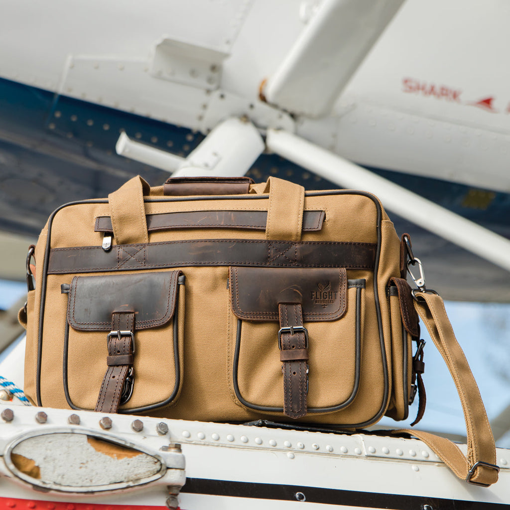 Flight Outfitters Bush Pilot Folio Flight Bag - Brown