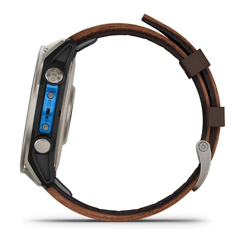 Garmin D2 Mach 2 Aviator Smartwatch | 47 mm Titanium with Oxford Brown Leather Band