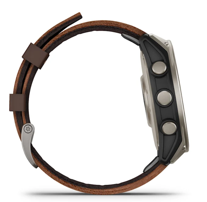 Garmin D2 Mach 2 Aviator Smartwatch | 47 mm Titanium with Oxford Brown Leather Band
