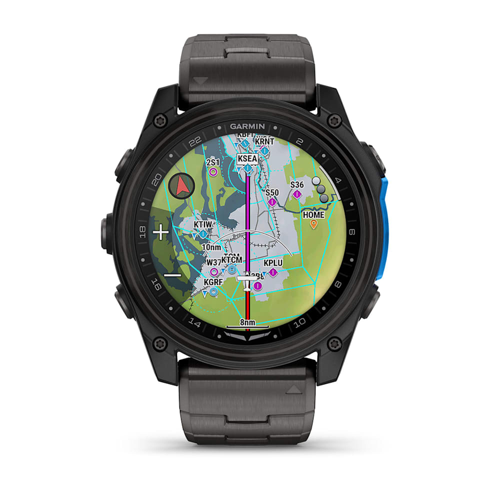 Garmin D2 Mach 2 Aviator Smartwatch | 51 mm Carbon Gray DLC Titanium with Vented Titanium Bracelet