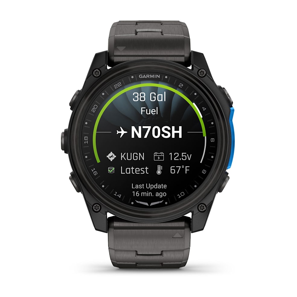 Garmin D2 Mach 2 Aviator Smartwatch | 51 mm Carbon Gray DLC Titanium with Vented Titanium Bracelet