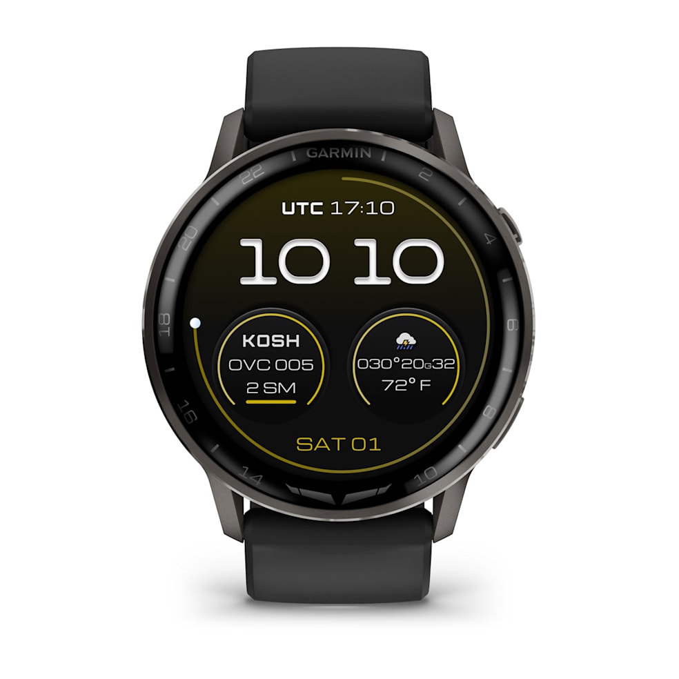 Garmin D2 Air X15 Aviator Smartwatch | Slate with Black Silicone Band