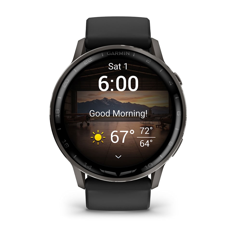 Garmin D2 Air X15 Aviator Smartwatch | Slate with Black Silicone Band