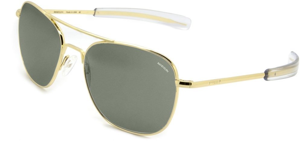 Randolph Aviator - 55mm 23k Gold E.P. Bayonet Frames - AGX Lenses Non-Polarized