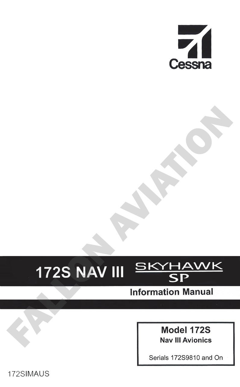 Cessna 172S NAV III G1000 Pilot's Information Manual
