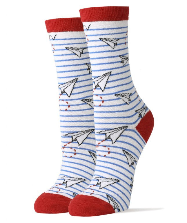 Paper Airplanes Men's Crew Socks