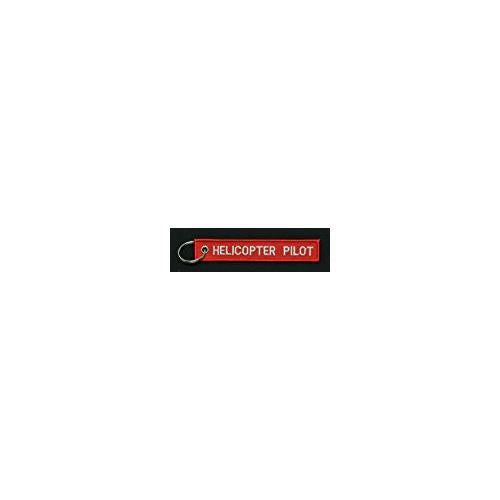 Helicopter Pilot - KeyChain - Red Embroidered