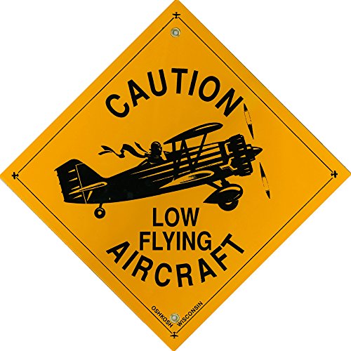 Caution Low Flying Aircraft - Metal Sign