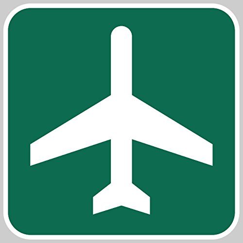 Airport Ahead Metal Reflective Sign