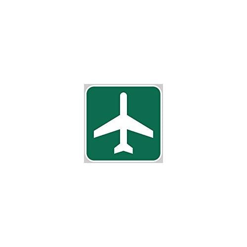 Airport Ahead Metal Reflective Sign