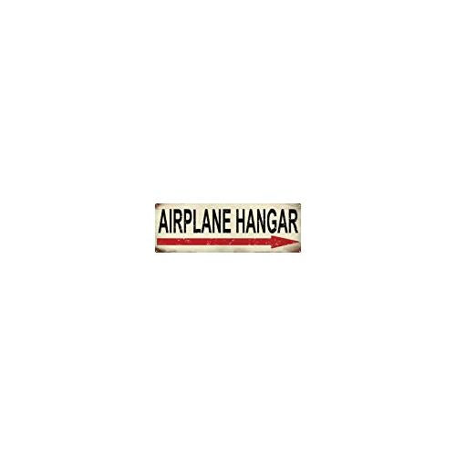 Airplane Hangar with Right Arrow Sign Direction