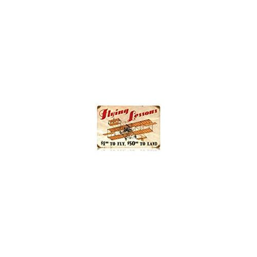 Flying Lessons Vintage Metal Sign