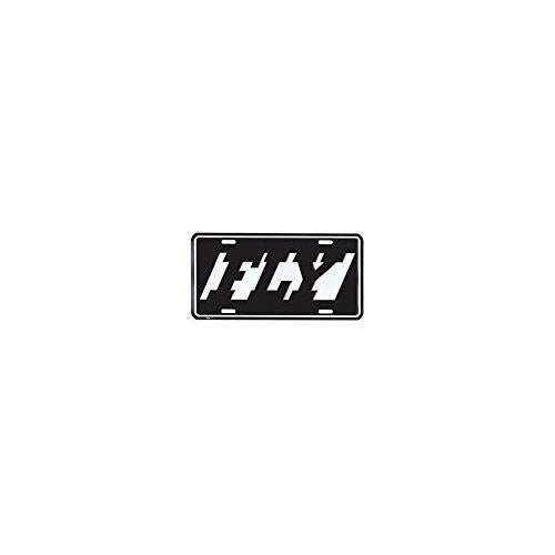 FLY License Plate - Metal - Black & White